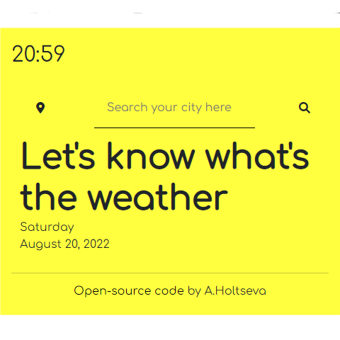 A.Holtseva Weather app preview